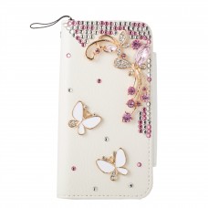 iPhone 6 6s Plus 5.5 - Handmade Bling Bling Crystal PU Leather Flip Protective Cover Case Wallet